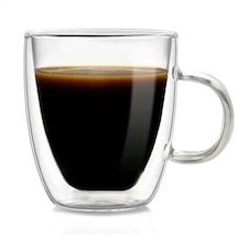 Epinox Isı Yalıtımlı Çift Katman Borosilikat Cam Kulplu Bardak 90 Ml Kcb-90 Şeffaf