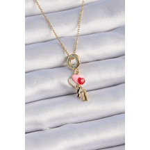 Mey İthalat 316l Çelik Gold Renk Renkli Kalp Figür Charm Model Kadın Kolye - Özel Seri Meyeb6705221ffaa067b0880e6378 altın