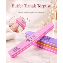 Profesyonel Tırnak Üstü Törpü Buffer 100 180 Renkli Yarım Ay 1 Adet