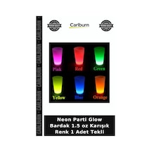 Neon Parti Glow Bardak 1.5 Oz Karışık Renk 1 Adet Tekli Aktivite Gereci Canlı Renkler Gece Kulübü +3