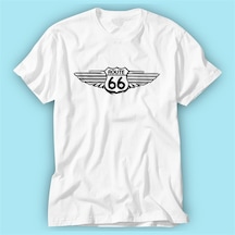 Route66 Beyaz Baskılı Tshirt Modeli