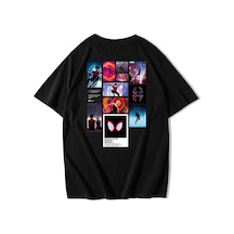 Brz Collection Unisex Oversize Spider-man: Into The Spider Verse T-shirt-siyah Siyah