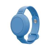 Buff Tagsafe Çocuk Bileklik Silikon Airtag Uyumlu Kılıf Saat Hafif Su Geçirmez Mavi Standart