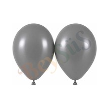 Duman Renk Lateks Retro Balon 50 Cm - 2 Adet Gri