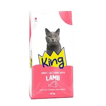 King Plus Kuzu Etli ve Pirinçli Yetişkin Kedi Maması 15 KG