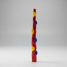 Lale Motifli Şamdan Mum Silikon Kalıp 23.5x2 Cm