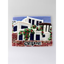 Çeşme Polyester Kabartmalı Magnet 7,5 X 5,5 Cm Dekoratif Hediyelik Buzdolabı Süsü Kod:1645