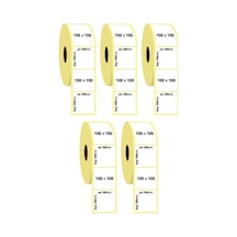 5 Rulo 100X100 Kargo Etiketi - 100X100 Termal Etiket