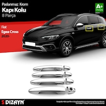 S-Dizayn Fiat Egea Cross Krom Kapı Kolu 8 Prç. 2020 Üzeri