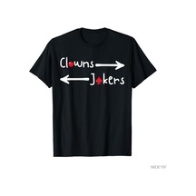 Flood Of Style Komik Palyaçolar Ve Jokerlar Alaycı Yön Alıntı Erkekler Kadınlar İçin T-shirt % 100% Pamuklu Siyah