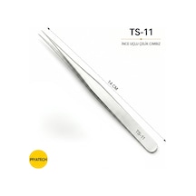 Ts-11 Hassas İnce Düz Uçlu Paslanmaz Çelik Cımbız 14 Cm Antistatik Profesyonel Elektronik Saat Takı Hobi Cımbızı