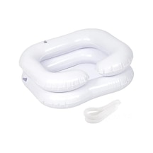 Qingmipy Pvc Yatağa Bağlı Şampuan Tepsisi - Yaşlılar İçin Halkaeli, Kolay Sıkma, Boyun Desteği İle Taşınabilir Saç Yıkama Aleti Diğer