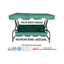 Lüks Duck Vip Salıncak Minder Seti 3 Kişilik 10 Cm Süngerli Tenteli-yeşil-salıncak Minderi Yeşil