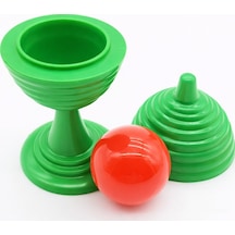 Yeşil Renk Sihirli Kupa Top Kaybetme Oyunu 7 Cm 3+
