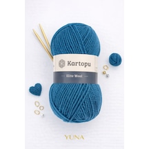 Elite Wool %49 Yün Örgü İpi Kazak & Süveter & Hırka & Yelek Kışlık Örgü İpi K1467 P. Mavisi