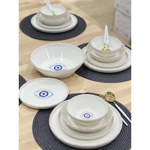 24 Parça 6 Kişilik Modern Glore Glance Milenyum Yemek Takımı-2888 Çok Renkli