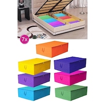 Esti 7 Adet - Baza Ve Çekyat Tipi Hurç 64 X 45 X 22 Cm Renkli Çok Renkli