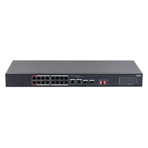 Dahua S3218-16et-135, 16 Port, Megabit, Poe 135w, 2 Port Gigabit Uplink, 2 Port Gigabit Sfp, Longe Range 250mt, Yönetilemez, Rack Mount Switch