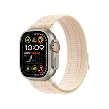 Kilifone - Apple Uyumlu  Watch Ultra 49mm - Kordon Hasır Kordon Strap Kayış - Krd-91 - Starlight-pembe - T29183