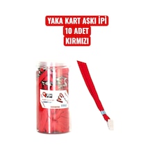 Yaka Kart Askı İpi 10 Adet Kırmızı