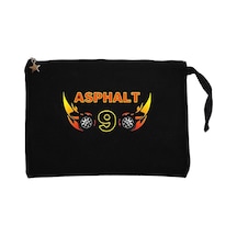 Asphalt 9 Legends Siyah Clutch Astarlı Cüzdan / El Çantası Siyah