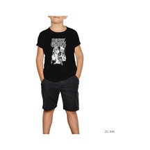 Black Earth Siyah Çocuk Tişört Beyaz