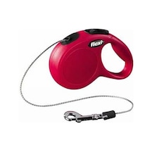 New Classic Otomatik İp Köpek Gezdirme Tasması Xsmall 3 Mt Kırmızı Çok Renkli