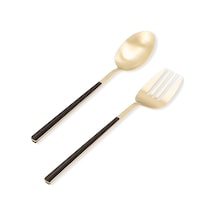 The Mia Salata Servis Seti Bianco Siyah Gold Ckb0248 Altın - Siyah