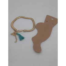 Glamglamour Dövme Zincir Anka Kuşlu Püsküllü Kadın Halhal Gold