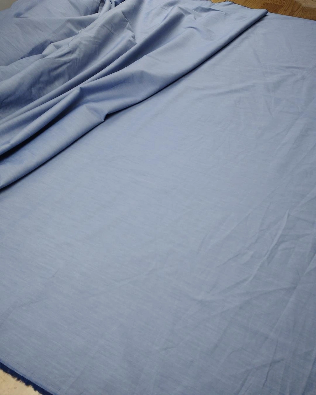 Pamuklu Dokuma Açık Kırçıllı Mavi Renkte En 130 Cm X Boy 270 Cm -3873