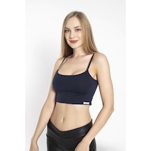 Confeo Kadın Modal İnce Askı Siyah Crop Atlet C1t1n0o108 001