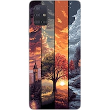 Samsung Galaxy A51 Uyumlu Sonbahar İlkbaharım Baskılı Silikon Kılıf Renkli