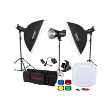 Godox SK400 II W/S 3'lü Paraflaş Set + Çekim Çadırı 120x120 Cm