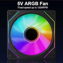 Bubalus B-4pro 120 Mm Argb Pwm Pc Kasa Fanı Siyah Infinity Mirror & Sessiz Soğutma