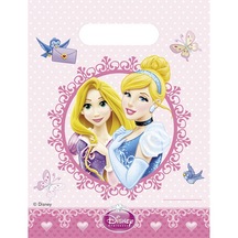 Disney Princess Dreaming Prenses Plastik Parti Çantası 6 Adet