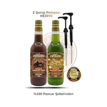 Premıum Çikolata - Antep Fıstığı Aromalı Kahve Şurubu 750 Ml 2 Adet Diğer