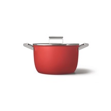 Smeg Cookware 50's Style Kırmızı Tencere Cam Kapaklı 26 CM 7.7 L