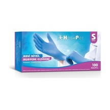 Haspet Mavi Pudrasız Nitril Eldiven - Small