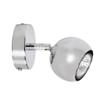 Mylights Krom Spot Tekli Kure Gun Isıgı Ampullu Hareketli Duvar Aplik Gece Lambası Okuma Lambası Led Aplik SİYAH  İÇİ SİYAH