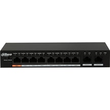 Dahua Pfs3010-8et-96, 8 Port, Megabit, Poe 96w, 2 Port Gigabit Uplink, Yönetilemez, Masaüstü Switch