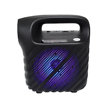 Işıklı 4" Taşınabilir Bluetooth Hoparlör El Fenerli FM Radyo
