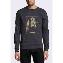 Slipknot Hammer Rock Metal Müzik Baskılı Füme Erkek Sweatshirt (528924961)