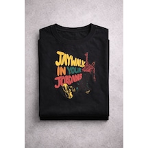 Yolo Street Jaywalk In Your Jordans Baskılı Oversize Siyah Tişört Streetwear Unisex Siyah22
