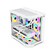 Infinity 7x Argb Fan Kumanda Ve Kontrolcü Atx Boş Bilgisayar Kasası Beyaz