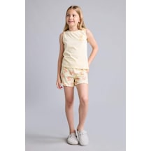 Defacto Regular Fıt Ayıcıklı 2li Açık Sarı Pijama Takımı Kız Çocuk H8113a826smyl498 Sarı-yl498
