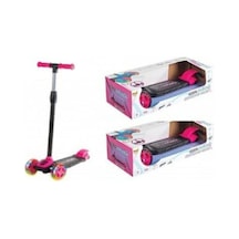 Led Işıklı 3 Tekerlekli Yükseklik Ayarlı Twist Çocuk Scooter +3 Yaş Pra-1165422-443295 Elite Siyah Pembe