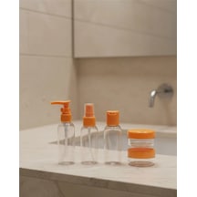 Hubrendy Tekno 30 Ml 5 Li Seyahat Şişesi Seti Çantalı Kozmetik Organizer