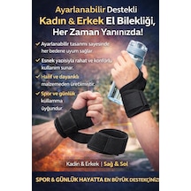 Ayarlanabilir Destekli El Bilekliği Kadın & Erkek Sağ Sol Uyumlu Spor Ve Günlük Kullanım