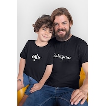 Babasının Oğlu Siyah Tişört Zıbın Kombini