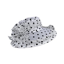 Nefes Alabilen Güneş Koruyucu Şapka Geniş Kenarlı Dantel Çiçek Tasarım Nokta Kadın Günlük Giyim İçin Güneş Şapkası Renk: Beyaz